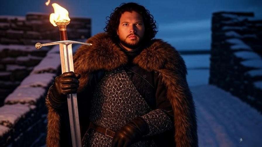 jon snow with sword