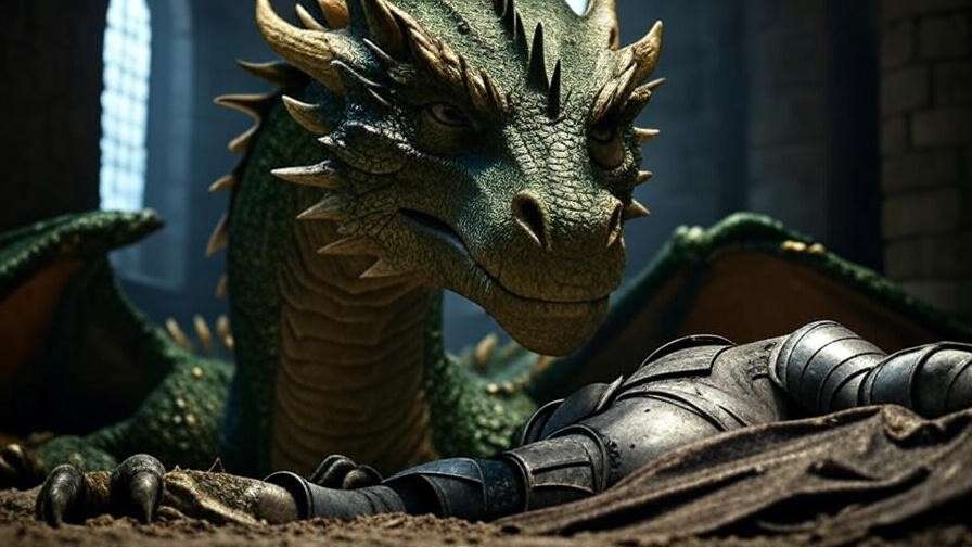 Drogon showing emotional depth nudging Daenerys in Game of Thrones Red Keep
