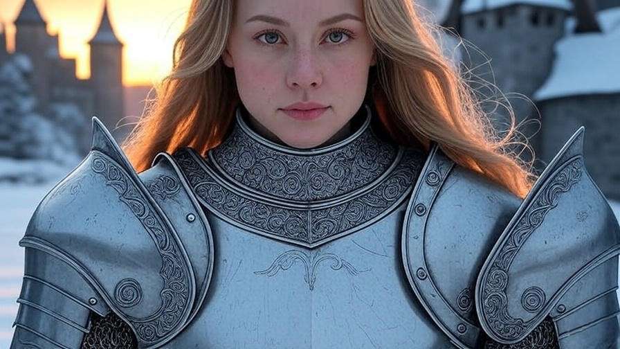 Northern-inspired armor design in Game of Thrones, blending Jon Snow’s Stark legacy with Brienne of Tarth’s knightly transformation.