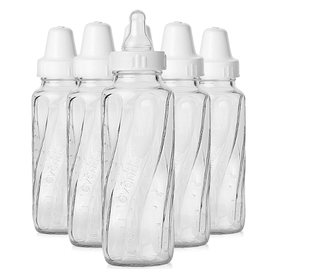 Evenflo Feeding Classic Glass Bottle, Twist Bottles, 8 Oz, 1-Pack of 6 Bottles 