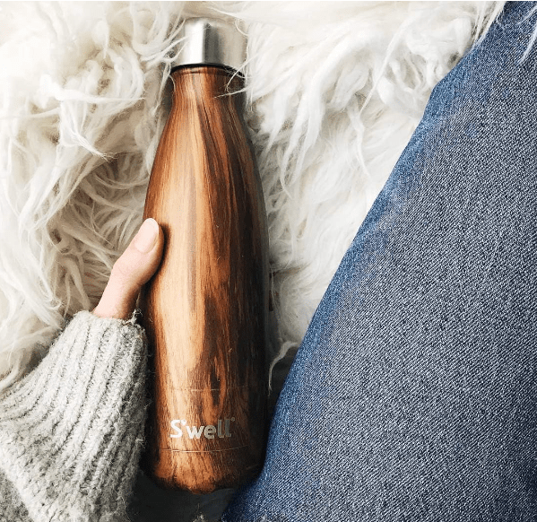 S'well Stainless Steel Water Bottle, 17oz, Teakwood, Triple Layered Vacuum Insulated Containers Keeps Drinks Cold for 36 Hours and Hot for 18, BPA Free,... 
