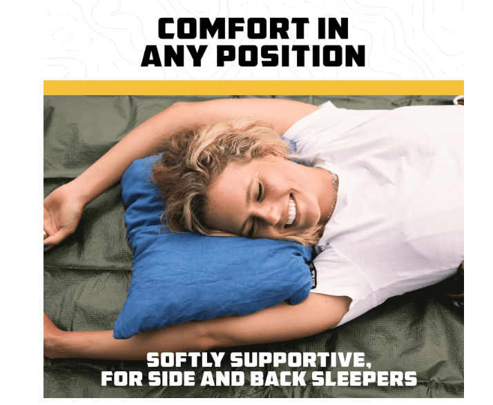 Wise Owl Outfitters Camping Pillow – Memory Foam Travel Pillow for Airplane Sleeping, Hiking, Backpacking & Outdoor Use - Small & Portable for... 
