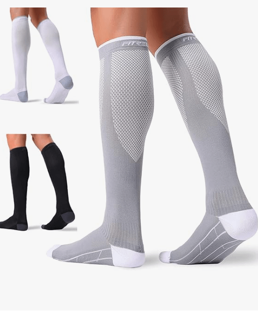FITRELL 3 Pairs Compression Socks for Women and Men 20-30mmHg-Circulation Support Socks 
