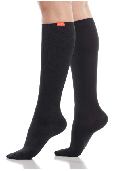VIM & VIGR Cotton 15-20 mmHg Graduated Compression Socks for Women & Men (Black Solid, Small/Medium (1))
