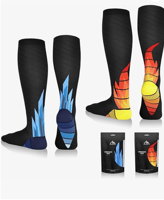 NEWZILL Medical Compression Socks for Women & Men Circulation 20-30 mmHg, Best Support for Running Athletic Cycling Nursing Travel Work and Fitness
