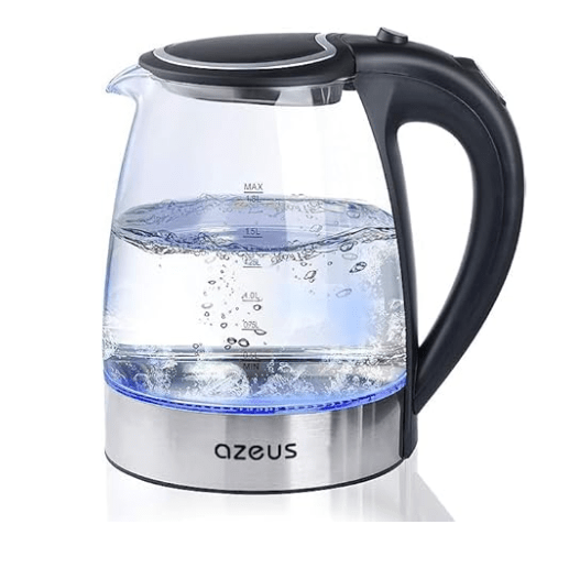 Azeus 1.8L Electric Kettle CX-817 - Fast Boil, Auto Shut-Off, Boil-Dry Protection, 360° Swivel Base - Stainless Steel Water Boiler for Tea, Coffee, and Hot Water 