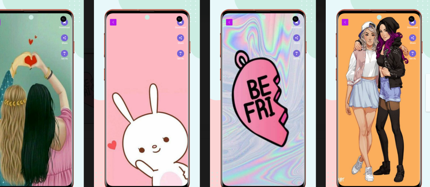 BFF Wallpapers For Girls are the perfect backgrounds for your phone or device to make it even cooler!BFF Wallpapers For Girls app contains many pictures.
