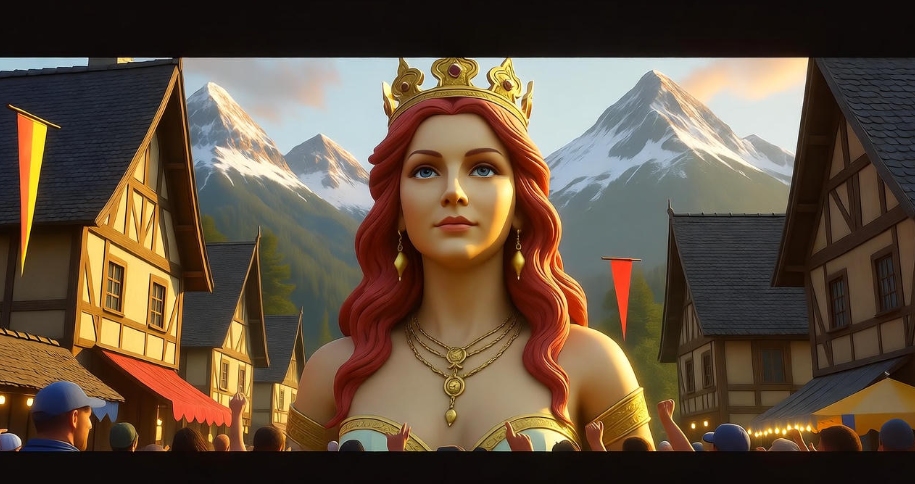 Sansa Stark legacy celebrated in a medieval village, Game of Thrones culture.