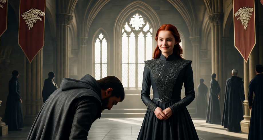 Sansa Stark outsmarting Littlefinger in a dramatic Game of Thrones throne room