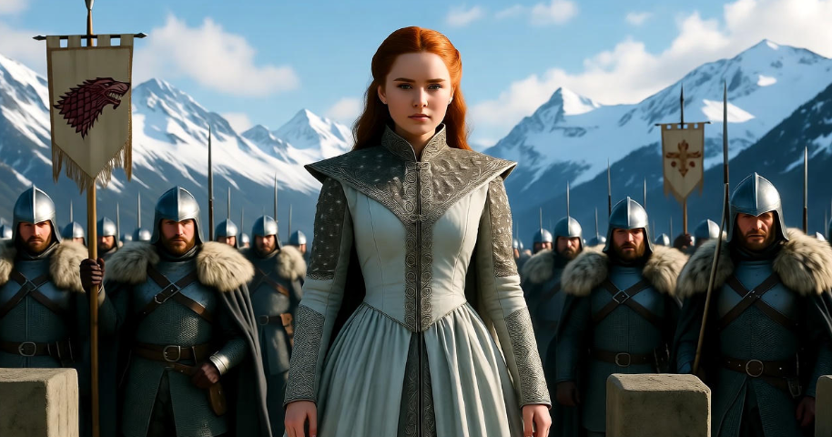 Sansa Stark reclaiming Winterfell with Northern army, Game of Thrones