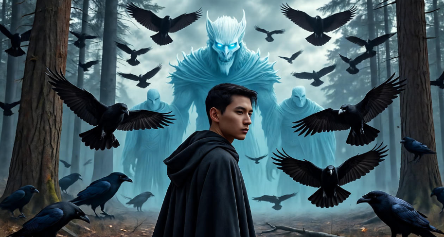 Bran Stark as king on weirwood Iron Throne, Game of Thrones finale