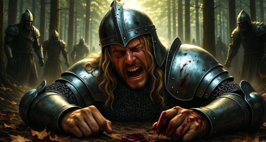 Jaime Lannister losing his hand in Game of Thrones forest scene.